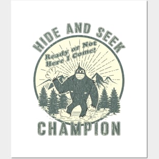 Vintage Worn Bigfoot Hide and Seek Champion Posters and Art